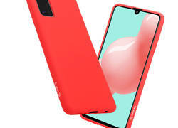 Crong Color Cover - Etui Samsung Galaxy A41 (czerwony)