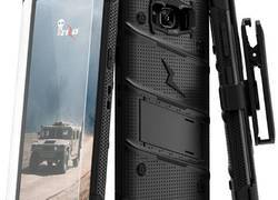 Zizo Bolt Cover - Pancerne etui Samsung Galaxy S8 ze szkłem 9H na ekran + podstawka & uchwyt do paska (Black)