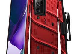 Zizo Bolt Cover - Pancerne etui Samsung Galaxy Note 20 Ultra + podstawka & uchwyt do paska (Red/Black)