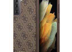 Guess 4G Metal Logo - Etui Samsung Galaxy S21 + (brązowy)