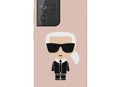 Karl Lagerfeld Fullbody Silicone Iconic - Etui Samsung Galaxy S21 Ultra (Różowy)