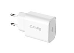 Crong USB-C Travel Charger – Ładowarka sieciowa USB-C Power Delivery 20W (biały)