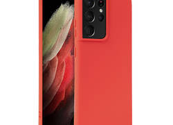 Crong Color Cover - Etui Samsung Galaxy S21 Ultra (czerwony)