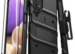 ZIZO BOLT Series - Pancerne etui Samsung Galaxy A32 5G ze szkłem 9H na ekran + uchwyt z podstawką (czarny)