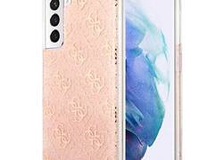 Guess 4G Glitter - Etui Samsung Galaxy S21 FE (różowy)