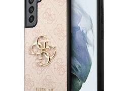 Guess 4G Big Metal Logo - Etui Samsung Galaxy S21 FE (różowy)