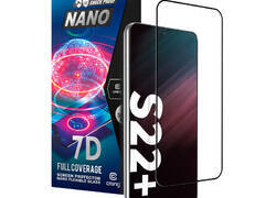 Crong 7D Nano Flexible Glass - Szkło hybrydowe 9H na cały ekran Samsung Galaxy S22+