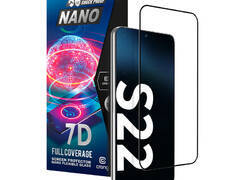 Crong 7D Nano Flexible Glass - Szkło hybrydowe 9H na cały ekran Samsung Galaxy S22