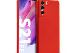 Crong Color Cover - Etui Samsung Galaxy S21 FE (czerwony)