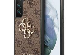 Guess 4G Big Metal Logo - Etui Samsung Galaxy S22 (brązowy)