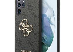 Guess 4G Big Metal Logo - Etui Samsung Galaxy S22 Ultra (szary)
