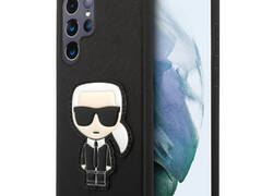 Karl Lagerfeld Saffiano Ikonik Patch - Etui Samsung Galaxy S22 Ultra (czarny)