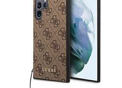 Guess 4G Charms Collection - Etui Samsung Galaxy S22 Ultra (brązowy)