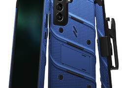 ZIZO BOLT Series - Pancerne etui Samsung Galaxy S22+ ze szkłem 9H na ekran + uchwyt z podstawką (niebieski)
