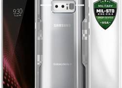 Zizo Shock Case - Pancerne etui Samsung Galaxy Note 8 (2017) z hartowanym szkłem na ekran (Silver/Gray)