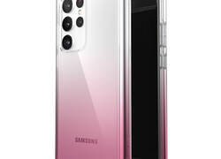 Speck Presidio Perfect-Clear Ombre - Etui Samsung Galaxy S22 Ultra z powłoką antybakteryjną MICROBAN (Clear/Vintage Rose)