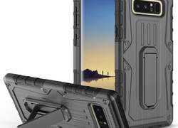 Zizo Heavy Duty Armor Case - Pancerne etui Samsung Galaxy Note 8 (2017) z podstawką + uchwyt do paska (Black/Black)