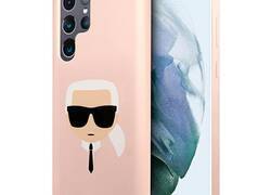 Karl Lagerfeld Silicone Ikonik Karl`s Head - Etui Samsung Galaxy S22 Ultra (różowy)