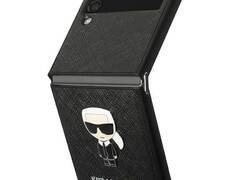 Karl Lagerfeld Saffiano Ikonik - Etui Samsung Galaxy Z Flip 4 (czarny)
