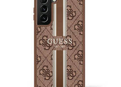 Guess 4G Printed Stripe - Etui Samsung Galaxy S23 (brązowy)