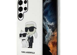 Karl Lagerfeld IML Glitter NFT Karl & Choupette - Etui Samsung Galaxy S23 Ultra (przezroczysty)