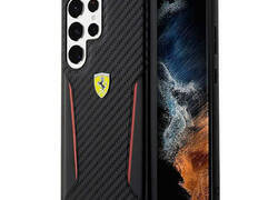 Ferrari Carbon Contrast Edges - Etui Samsung Galaxy S23 Ultra (czarny)