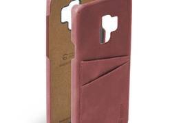 Krusell Sunne 2 Card Cover - Skórzane etui Samsung Galaxy S9 z dwoma zewnętrznymi kieszeniami na karty (Red)