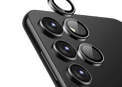 Crong Lens Ring - Szkło hartowane na obiektyw aparatu Samsung Galaxy S24+ (czarny)