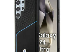 BMW Signature Leather Textured & Line MagSafe - Etui Samsung Galaxy S24 Ultra (czarny)