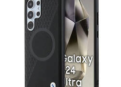 BMW Leather Half Textured & Circle MagSafe - Etui Samsung Galaxy S24 Ultra (czarny)