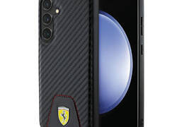 Ferrari Carbon Stitched Bottom - Etui Samsung Galaxy S24+ (czarny)