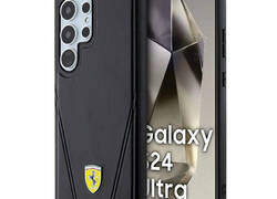 Ferrari Hot Stamp V Lines MagSafe - Etui Samsung Galaxy S24 Ultra (czarny)