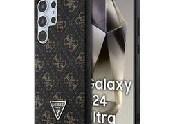 Guess 4G Triangle Metal Logo - Etui Samsung Galaxy S24 Ultra (czarny)