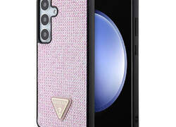 Guess Rhinestone Triangle - Etui Samsung Galaxy S24+ (różowy)