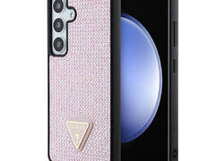 Guess Rhinestone Triangle - Etui Samsung Galaxy S24 (różowy)