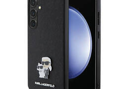 Karl Lagerfeld Saffiano Karl & Choupette Metal Pin - Etui Samsung Galaxy S24+ (czarny)