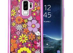 Zizo Liquid Glitter Star Case - Etui Samsung Galaxy S9+ (Multiflowers)