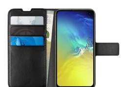 PURO Booklet Wallet Case - Etui Samsung Galaxy S10e z kieszeniami na karty + stand up (czarny)