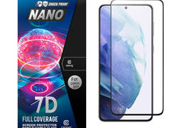 Crong 7D Nano Flexible Glass  Niepękajšce szkło hybrydowe 9H na cały ekran Samsung Galaxy S21+