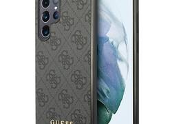 Guess 4G Metal Gold Logo - Etui Samsung Galaxy S22 Ultra (szary)