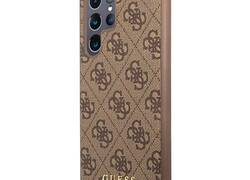 Guess 4G Metal Gold Logo - Etui Samsung Galaxy S22 Ultra (bršzowy)