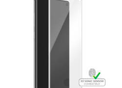 PURO Premium Full Edge Tempered Glass Case Friendly - Szkło ochronne hartowane na ekran Samsung Galaxy S10 (czarna ramka)