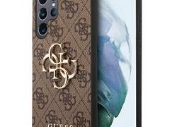 Guess 4G Big Metal Logo - Etui Samsung Galaxy S22 Ultra (bršzowy)