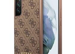 Guess 4G Metal Gold Logo - Etui Samsung Galaxy S22 (bršzowy)