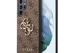 Guess 4G Big Metal Logo - Etui Samsung Galaxy S23 Ultra (bršzowy)