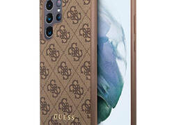 Guess 4G Metal Logo - Etui Samsung Galaxy S23 Ultra (bršzowy)