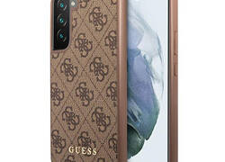 Guess 4G Metal Logo - Etui Samsung Galaxy S23 (bršzowy)