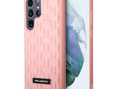 Karl Lagerfeld Monogram 3D Pattern - Etui Samsung Galaxy S23 Ultra (różowy)