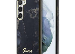 Guess Golden Marble Collection - Etui Samsung Galaxy S23 (czarny)