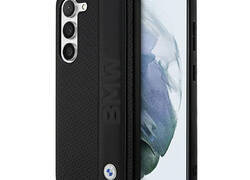 BMW Leather Textured & Stripe - Etui Samsung Galaxy S23+ (czarny)
